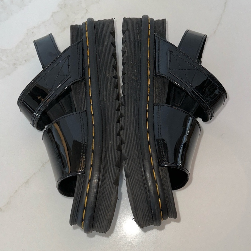 Dr. Martens VOSS Patent Leather Strap Sandals in Black Lampe - Picture 13 of 16